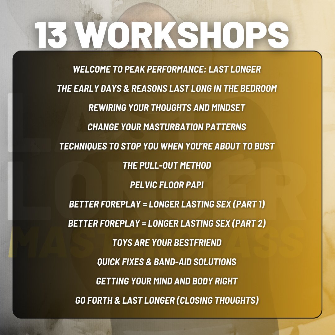 Long Lasting Lover Masterclass